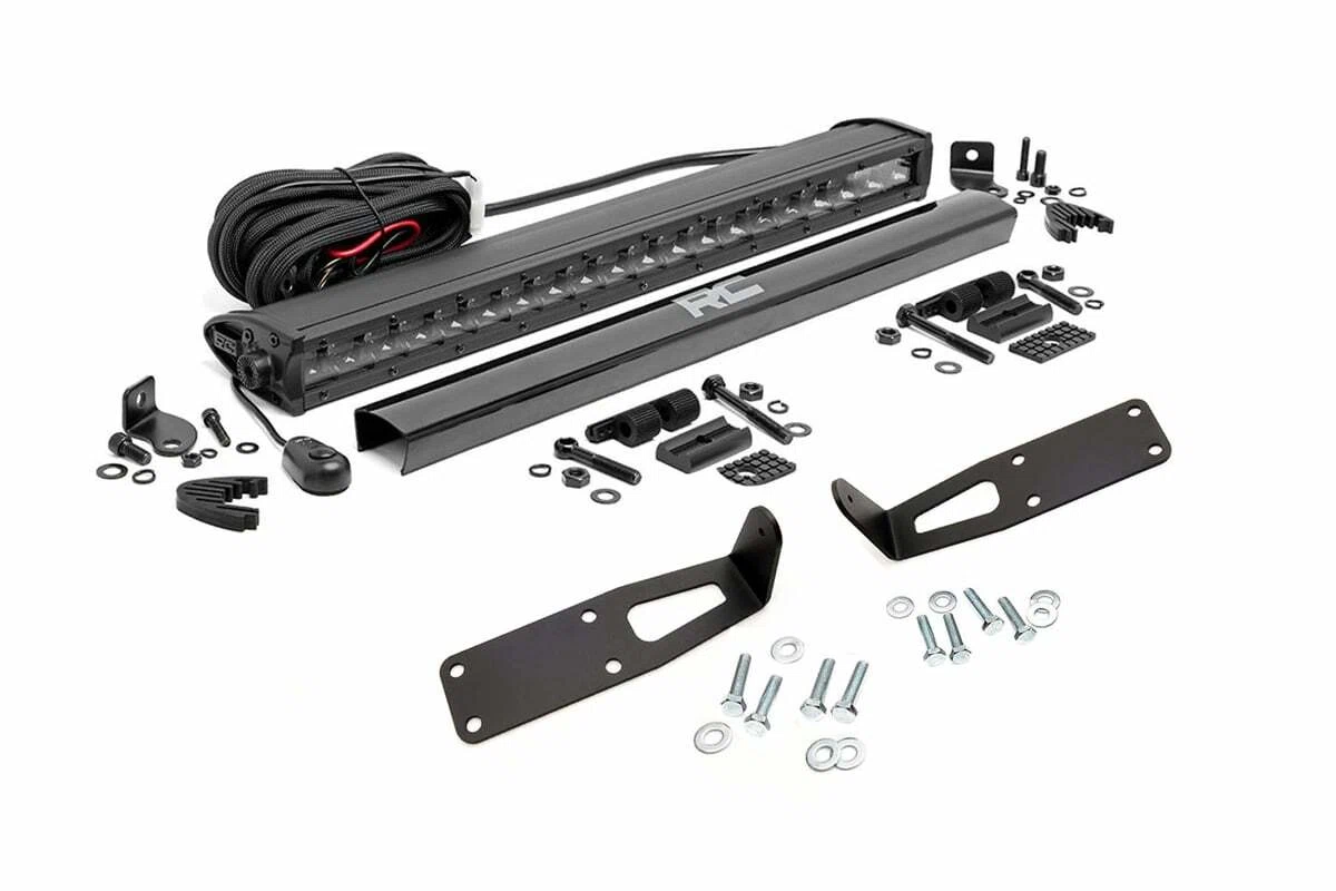 Fits Ram 2500(10-18) LED Light Kit Bumper Mount 20_ Black Single Row 70568BL